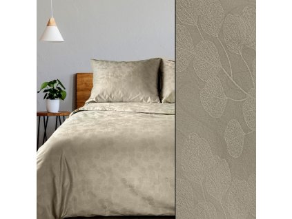 Povlečení DAMASCHEK 100% bavlna - damašek, béžová, 1x 200x220 cm, 2x povlak 70x80 cm francouzské povlečení MyBestHome