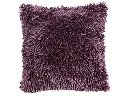 Polštář SHAGGY s hustým vlasem, fialová, 40x40 cm Mybesthome