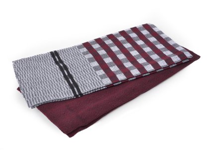 SET 2 kusů utěrka LUIZ vínová/vínová 100% bavlna 50x70 cm MyBestHome