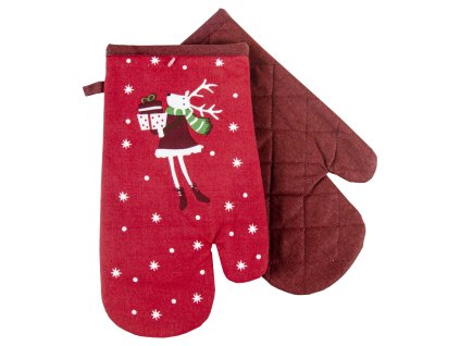 Kuchyňské rukavice chňapky FESTIVE FEAST - SOBÍK 18x30 cm Essex