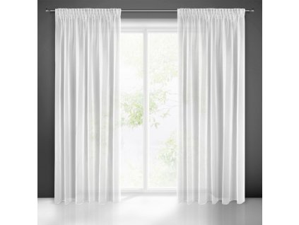 Dekorační dlouhá záclona VEERA bílá 135x270 cm (cena za 1 kus) MyBestHome