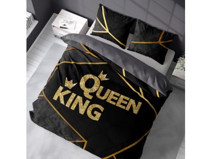Povlečení QUEEN 100% saténová bavlna 1x 200x220 cm, 2x povlak 70x80 cm francouzské povlečení MyBestHome