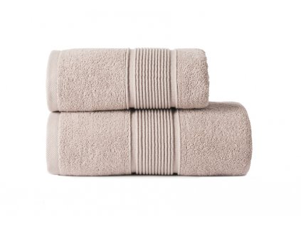 Bavlněný froté ručník s bordurou NAOMI 50x90 cm, béžová, 500 gr Mybesthome