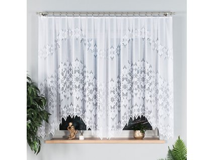Dekorační oblouková krátká záclona EMILIA 160 bílá 340x160 cm MyBestHome