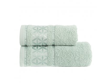 Bavlněný froté ručník s bordurou PAOLA 50x90 cm mátová 450 gr Mybesthome