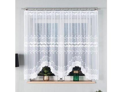 Dekorační oblouková krátká záclona BASTIA bílá 320x160 cm MyBestHome