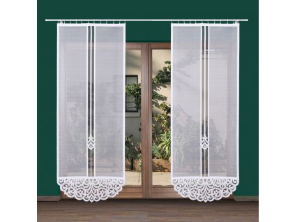 Panelová dekorační záclona ZURIEL LONG, bílá, šířka 90 cm výška 230 cm nebo 250 cm (cena za 1 kus panelu) MyBestHome