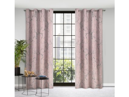 Dekorační velvet závěs MAICO růžová 140x250 cm (cena za 1 kus) MyBestHome