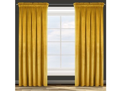 Dekorační závěs ROSIE mustard/hořčicová 135x300 cm (cena za 1 kus) MyBestHome