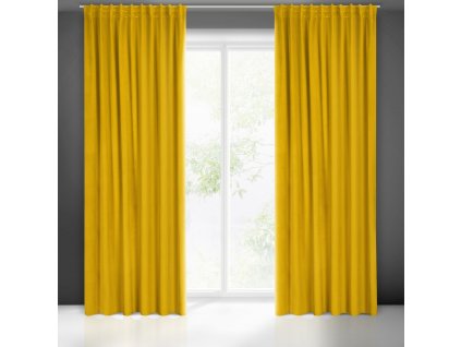 Dekorační závěs MADDIE 300 mustard/hořčicová 140x300 cm (cena za 1 kus) MyBestHome