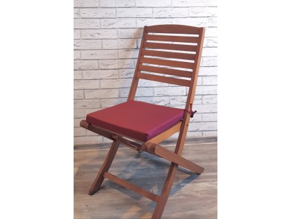 Zahradní sedák na židli GARDEN vínová 40x40 cm (cena za 1 kus) Mybesthome