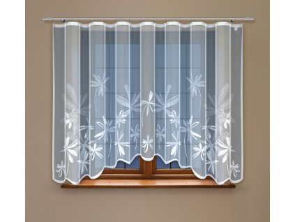 Dekorační žakárová záclona s řasící páskou MISHEL 160 bílá 300x160 cm MyBestHome