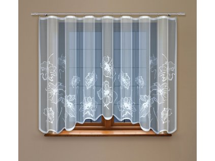 Dekorační žakárová záclona s řasící páskou LILIAN 160 bílá 300x160 cm MyBestHome
