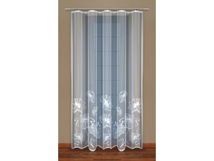 Dekorační žakárová záclona s řasící páskou LILIAN 250 bílá 200x250 cm MyBestHome