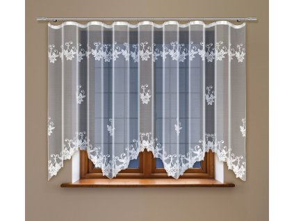 Dekorační žakárová záclona s řasící páskou ERIKA 160 bílá 300x160 cm MyBestHome