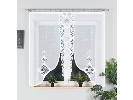 Dekorační oblouková krátká záclona ANITA 160 bílá 160x160 cm MyBestHome
