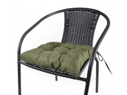 Zahradní prošívaný sedák na židli TRENTO zelená 42x42 cm Mybesthome