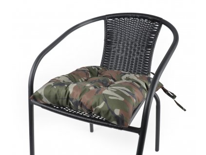 Zahradní prošívaný sedák na židli TRENTO khaki 42x42 cm Mybesthome