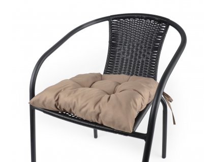 Zahradní prošívaný sedák na židli TRENTO cappuccino 42x42 cm Mybesthome