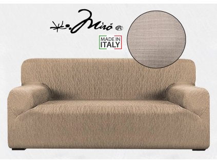 Napínací potah na trojkřeslo MIRO béžová 165-205 cm Mybesthome