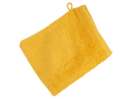Koupelová froté žínka ASTRA 16x21 cm, mustard/hořčicová 400 gr Mybesthome
