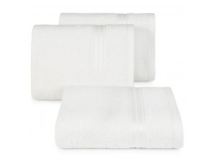 Bavlněný froté ručník s proužkem LORAN 50x90 cm, bílá, 450 gr Mybesthome