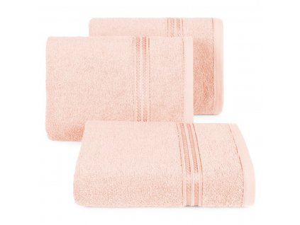 Bavlněný froté ručník s proužkem LORAN 50x90 cm, světle růžová, 450 gr Mybesthome