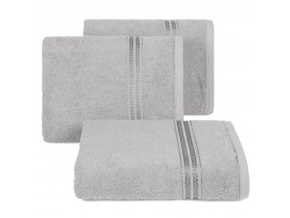 Bavlněný froté ručník s proužkem LORAN 50x90 cm, stříbrná, 450 gr Mybesthome