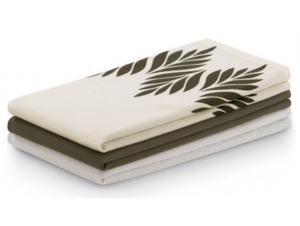 SET 3 kusů utěrka LEAVES mix barev A, 100% bavlna 50x70 cm MyBestHome
