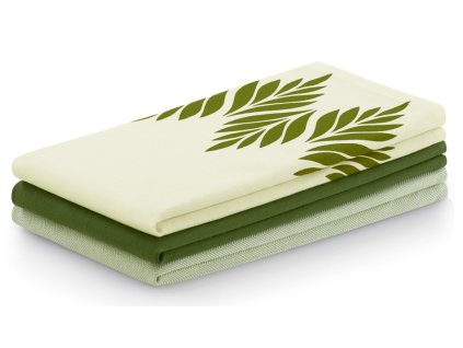 SET 3 kusů utěrka LEAVES mix barev C, 100% bavlna 50x70 cm MyBestHome