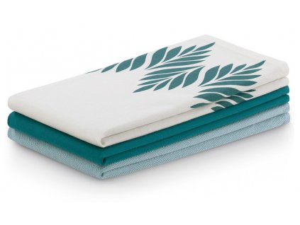 SET 3 kusů utěrka LEAVES mix barev D, 100% bavlna 50x70 cm MyBestHome