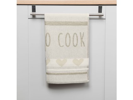 Bavlněná utěrka COOK béžová 100% bavlna 50x70 cm MyBestHome