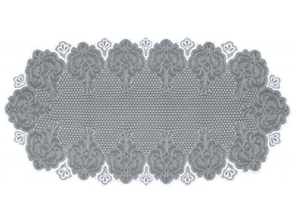 Žakárový ubrus - běhoun SILVIA 70x140 cm bílá