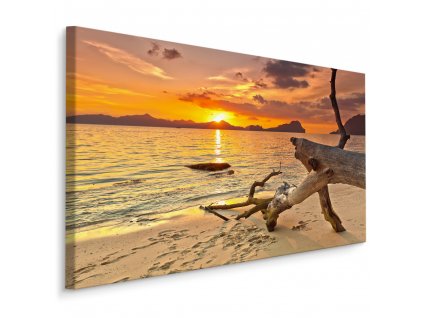 Plátno Obrázek Západ Slunce Na Pláži