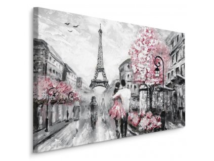 Plátno Zamilovaní V Ulicích Paříže