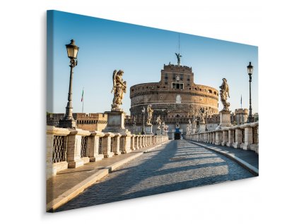 Plátno 3D Pohled Na Hrad St. Angelo V Římě