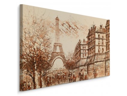 Plátno Paříž Panorama V Odstínech Béžové