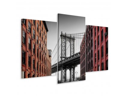 Vícedílné plátno Pohled Na Manhattan Bridge Z Washington Street