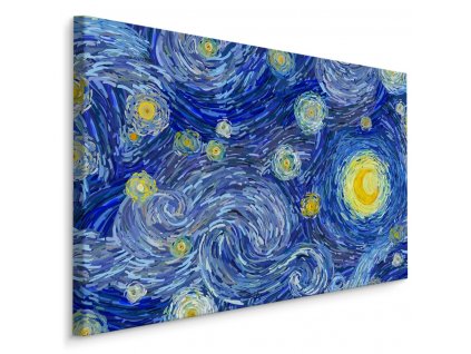 Plátno Hvězdná Noc Ve Stylu Vincenta Van Gogha