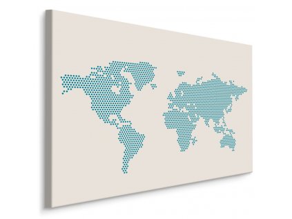 Plátno Mapa Světa Z Teček