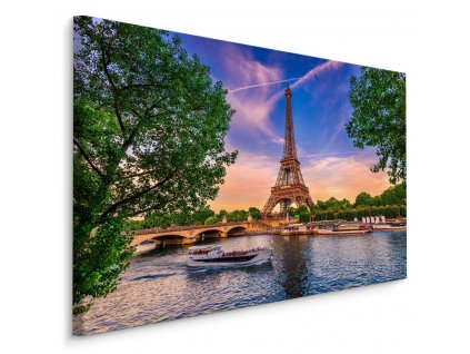 Plátno Pohled Na Seinu A Eiffelovu Věž