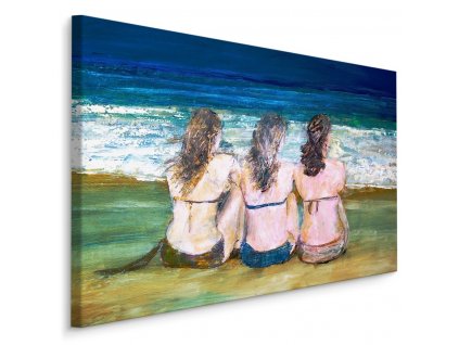 Plátno Tři Ženy U Moře