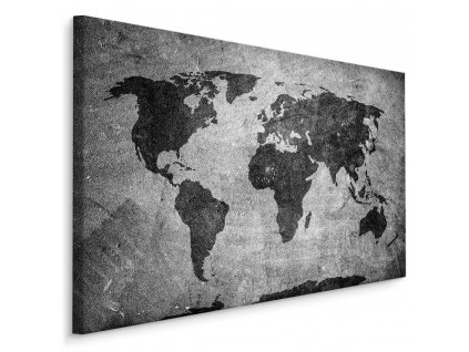 Plátno Mapa Světa Ve Stylu Vintage