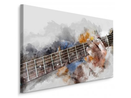 Plátno Abstraktní Kytara V Ruce