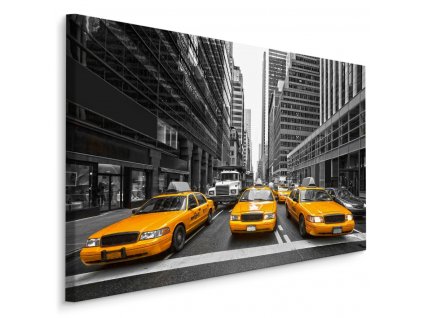 Plátno Žluté Taxíky V Centru New Yorku