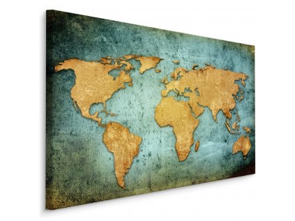 Plátno Mapa Světa V Módní Edici