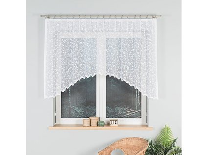 Dekorační oblouková krátká záclona ZUZANNA 120 bílá 250x120 cm MyBestHome