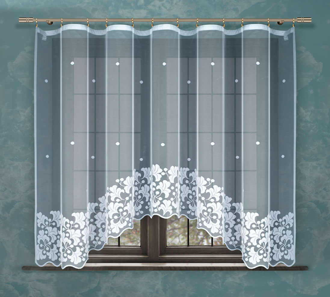 Dekorační žakárová záclona s řasící páskou DONKA 160 bílá 400x160 cm MyBestHome