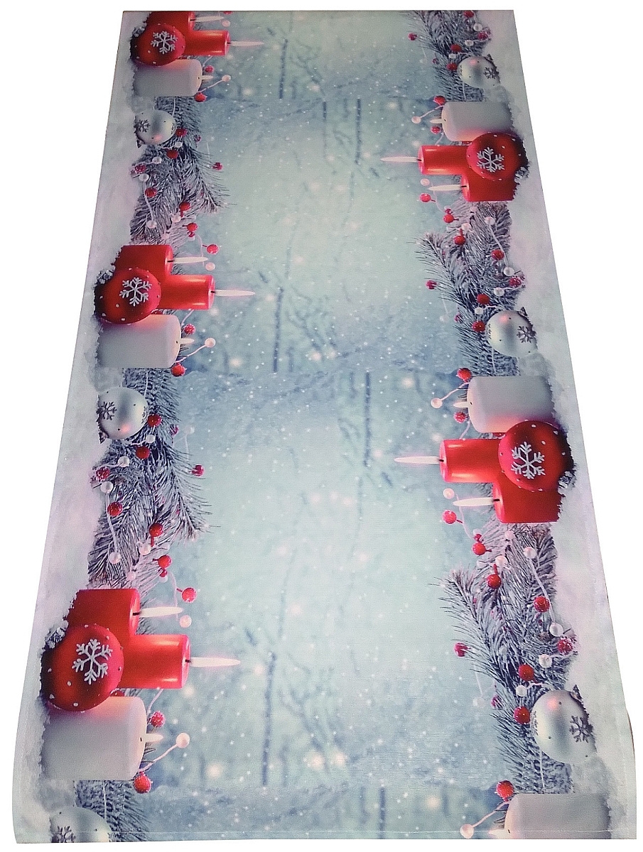 Ubrus - běhoun na stůl CHRISTMAS CANDLES 50x100 cm Mybesthome