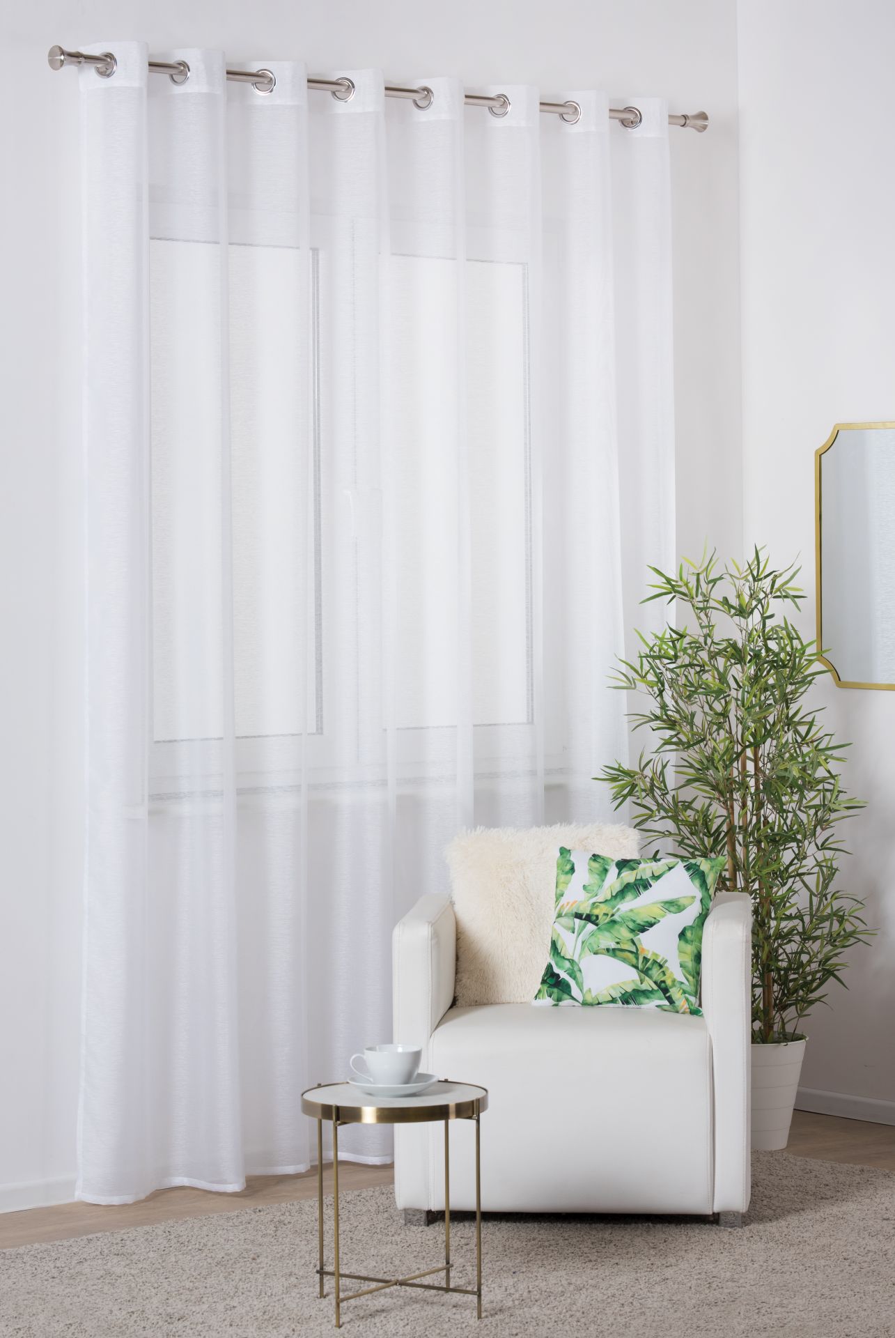 Dekorační záclona SOFIA bílá 290x260 cm (cena za 1 kus) MyBestHome